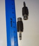 JL- 0593   переходник 3,5 mm  моно штеккер -> RCA  гнездо