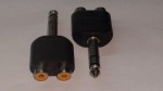 JL- 0627  переходник 6,5 mm стерео штеккер -> 2 RCA гнезда